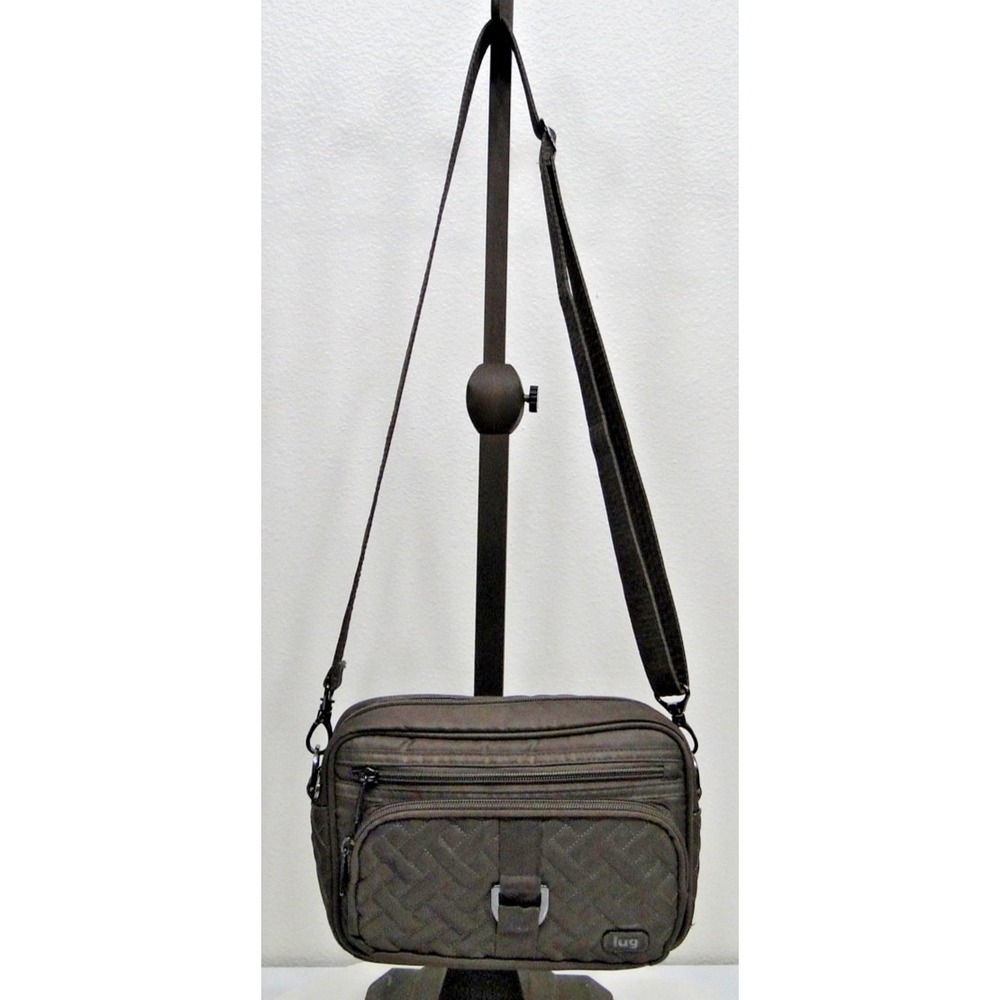 Lug Carousel Quilted Crossbody Bag Taupe Adjustable Convertible Luglife